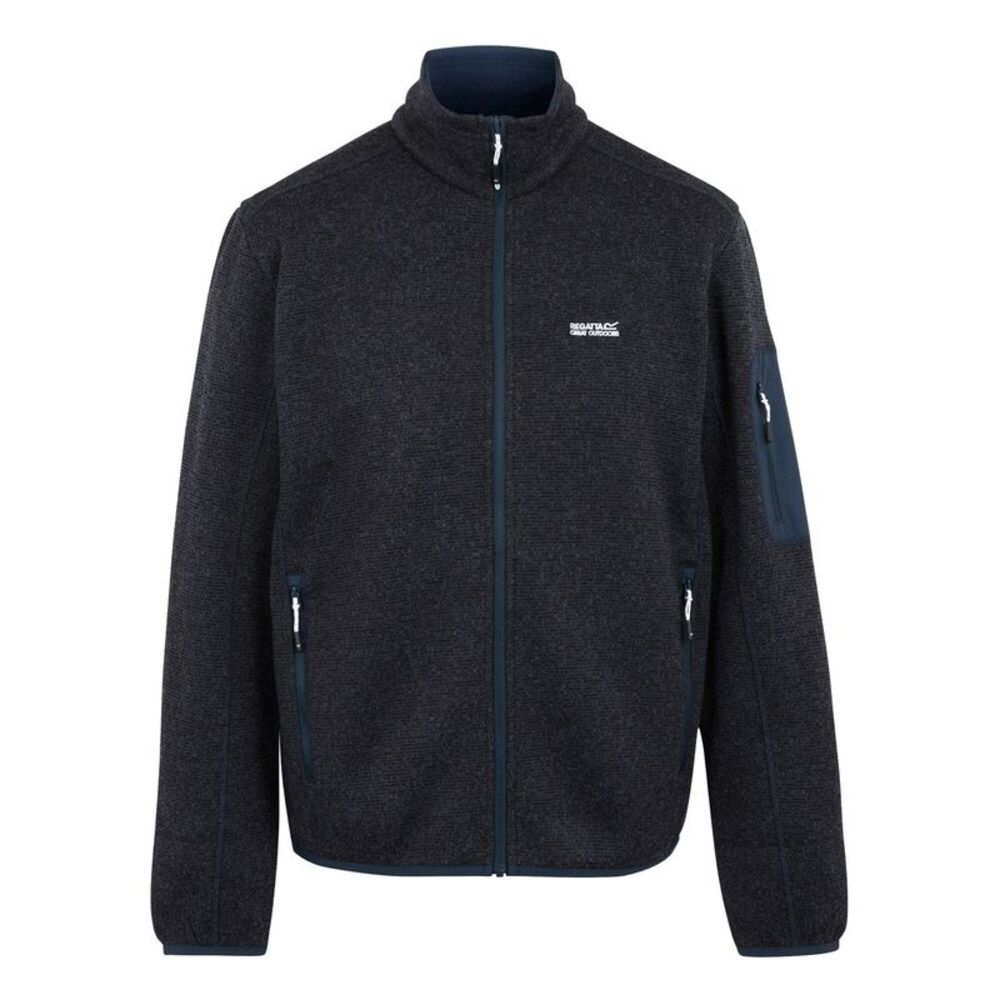 Regatta Mens Newhill Marl Full Zip Fleece Jacket / Navy